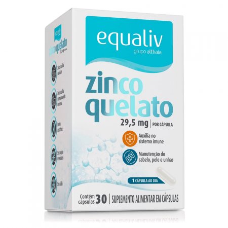 Read more about the article Equaliv zinco quelato 29,5 mg 30 cáspsulas